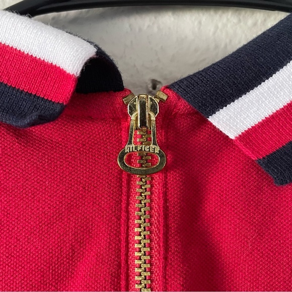Tommy Hilfiger Collared Polo Dress Women’s XS Red T Shirt Dress Cotton Mini - Picture 11 of 15